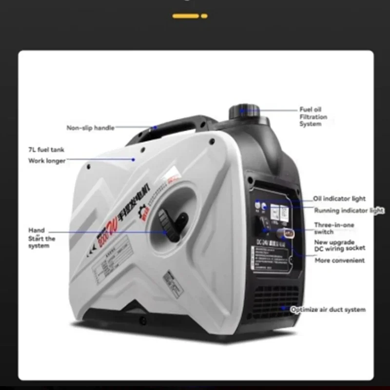 Бензиновый портативный парковочный генератор скрытый кондиционер с запуском и