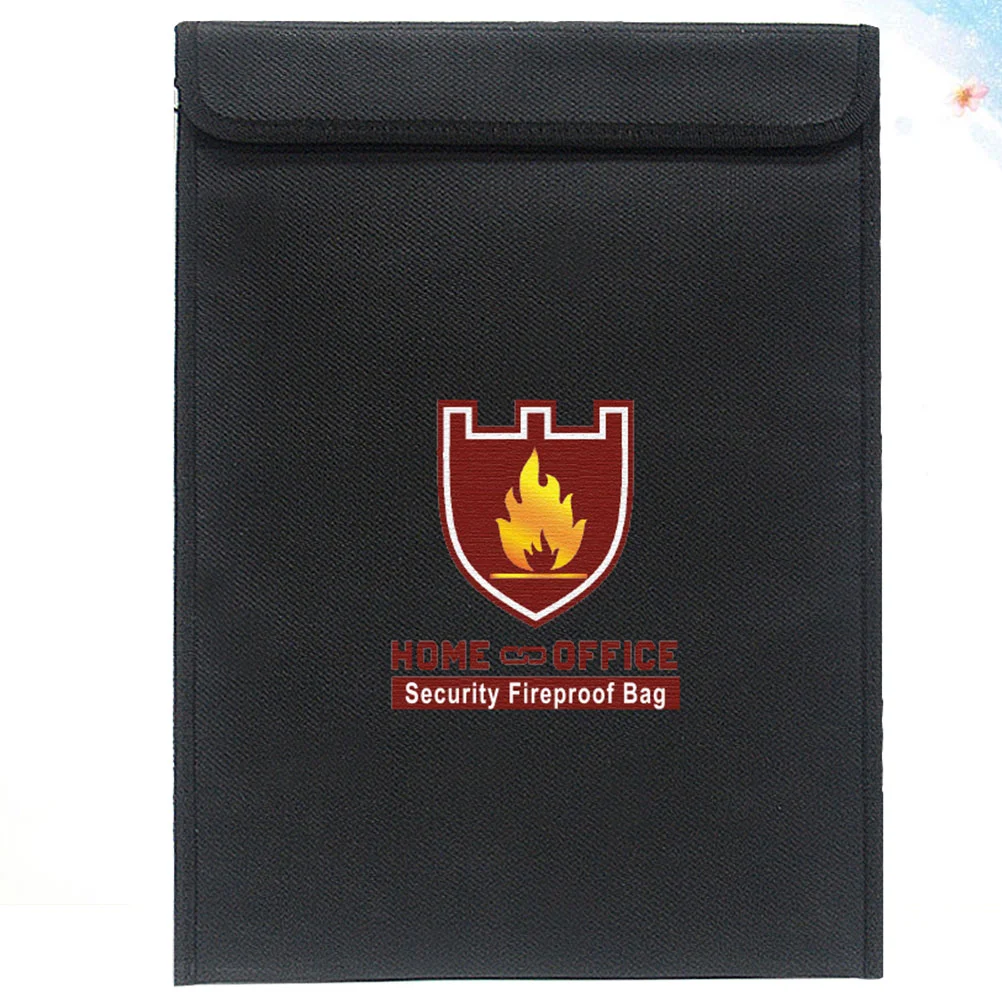 

Fireproof Paper Bag A4 Waterproof Bag Durable File Pouch Security Document Bag for Home Office School (38X28CM)