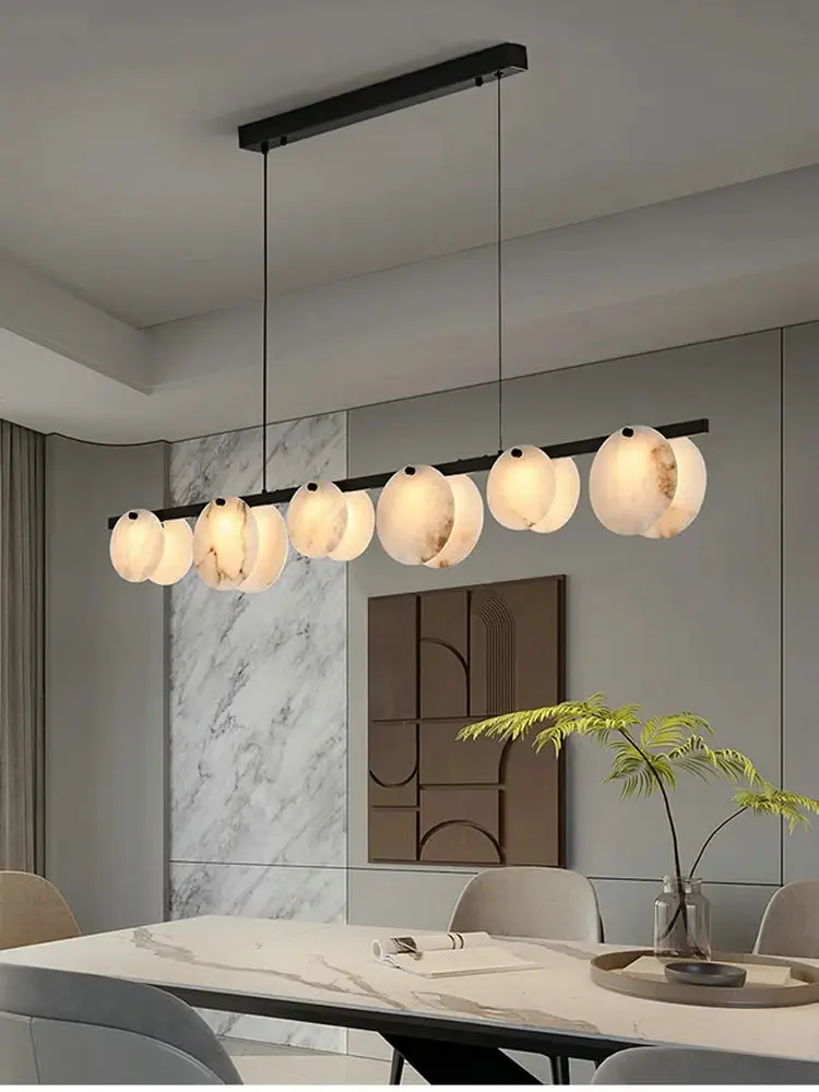 Скандинавский уникальный товар длинная светодиодная Подвеска из латуни под