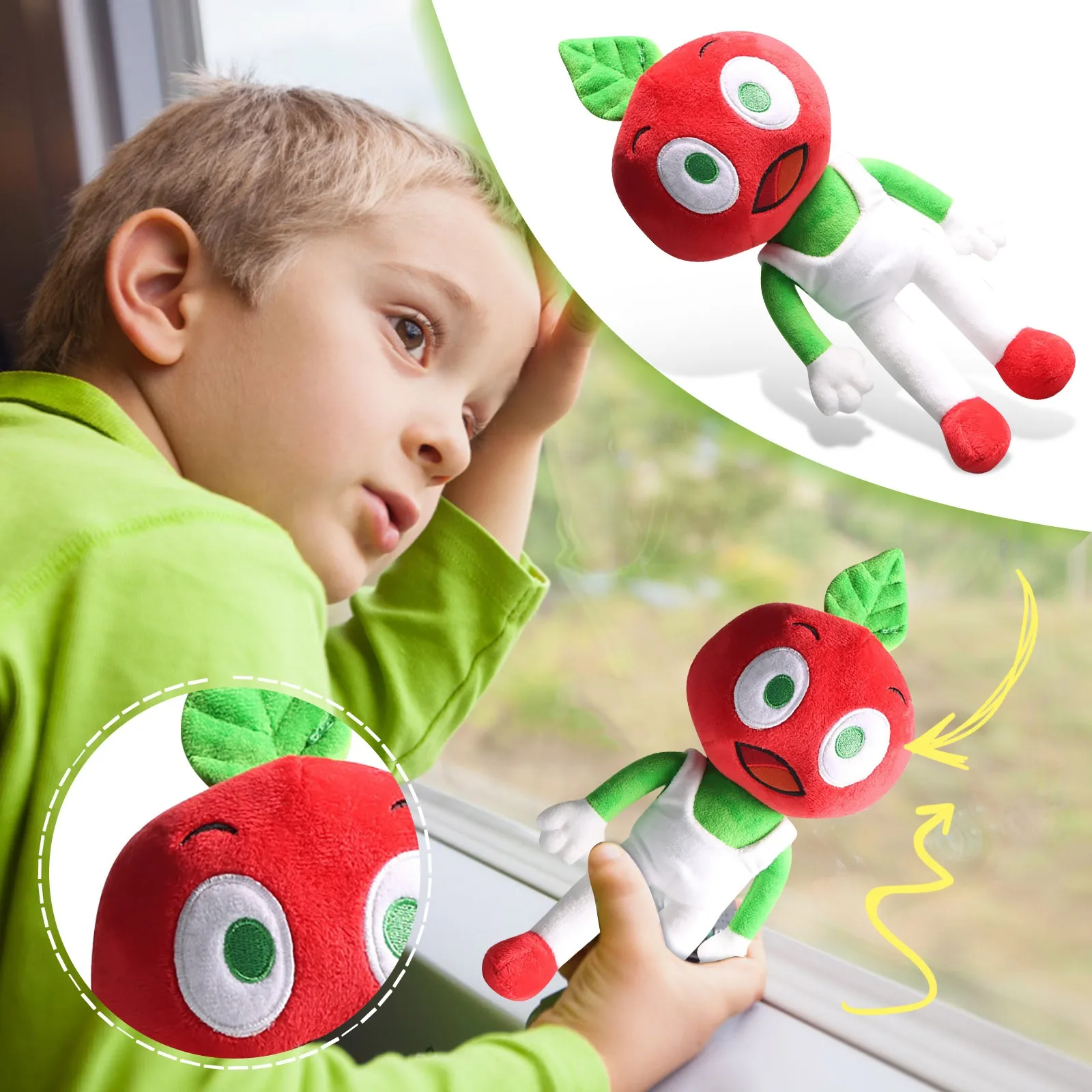 

Game Andy‘s Apple Farm Plush Toy Cartoon Horror Thriller Game Figure Apple Plushie Doll Cute Stuffed Toy for Children Gifts
