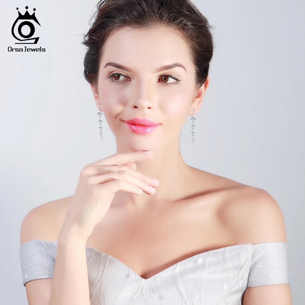 ORSA JEWELS романтическое ожерелье из стерлингового серебра 925 пробы с кубическим