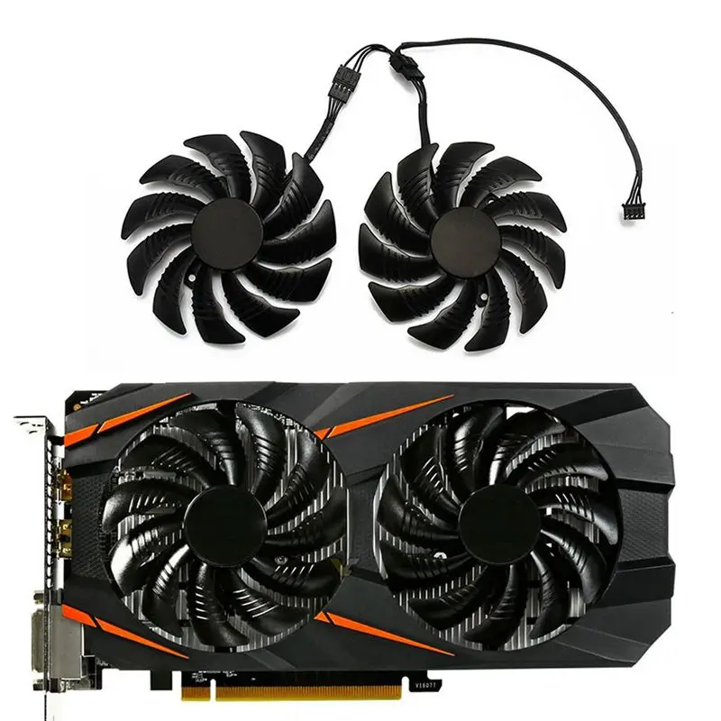 Фото Высококачественный 88-мм кулер для видеокарты (вентилятор) для REDEON AORUS RX580/570 GIGABYTE GV-RX570 AORUS GV-RX580 AORUS (6 шт.) №2