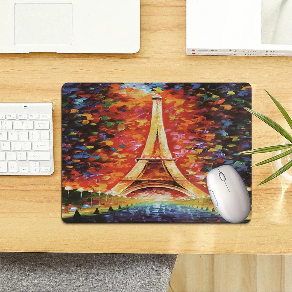 

Mouse Pad Soft Comfortable Smooth Surface Eiffel Tower Desk Keyboard Mousepad Wrist Rest for Office