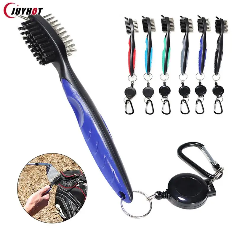

1Pc Golf Brush Double-Sided Groove Cleaner Nylon Bristle Practical Golf Head Cleaning Brush Spherical Golf Club Cleaner