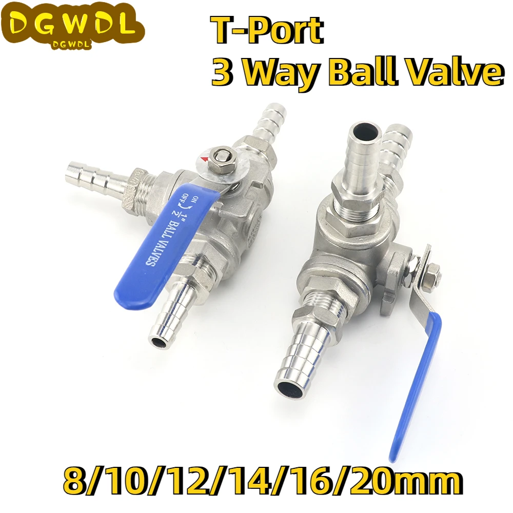 1/2 &quot3/4&quot шланг с зазубринами из нержавеющей стали L/T-портовый 3-ходовой разъем