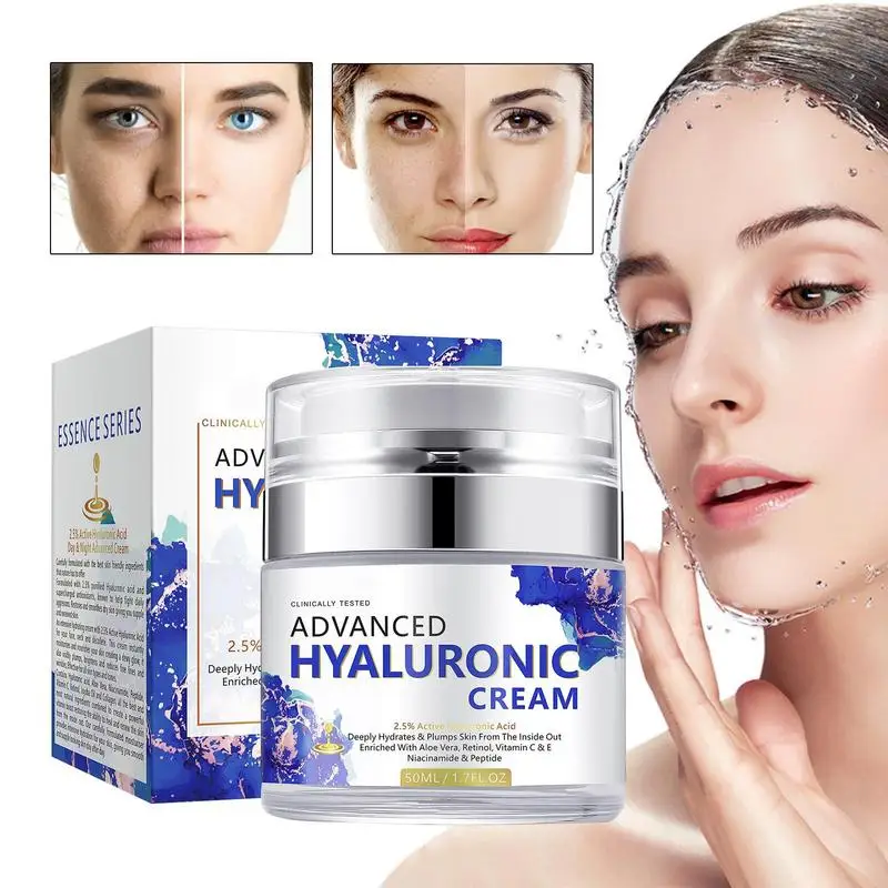 

Hyaluronic Acid Facial Cream Anti Aging Skin Firming Cream Anti Wrinkle Deep Hydrating face Moisturizer Plump Radiant Skin Care