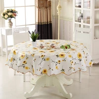 table cloth waterproof table cloth oil round tablecloth flower pvc tablecloth home kitchen dining room decor aesthetic