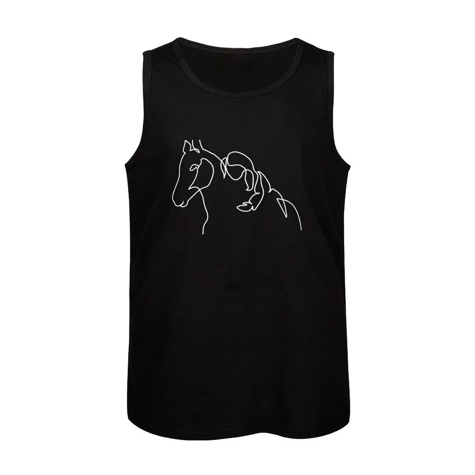 Майка для мужчин и женщин топ без рукавов лежа на лошади роскошная стильная