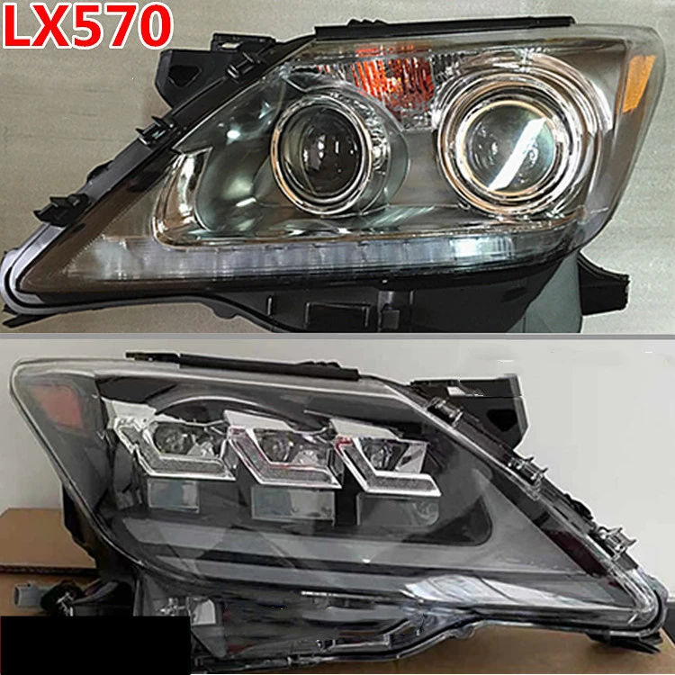 

For Lexus LX570 2008-2015 Led Headlight DRL Daytime Running Lights with Yellow Turn Signal car accessories accesorios para auto