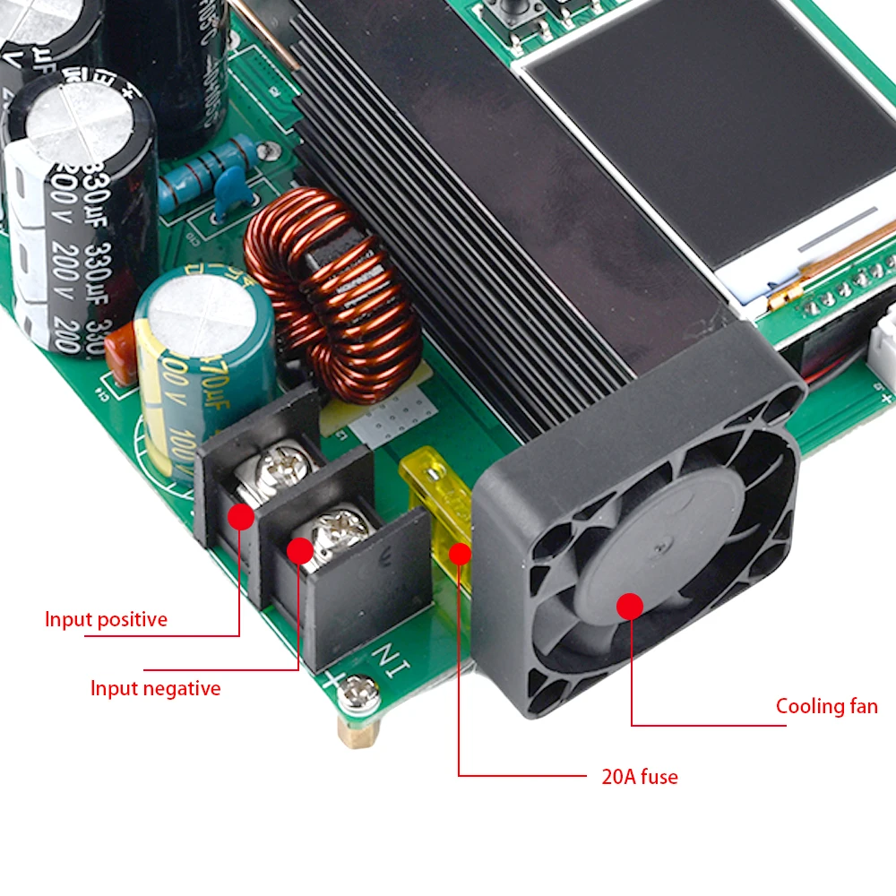 BST900W DC-DC Boost ЖК-дисплей Повышающий Модуль питания 8-60 В до 10-120 трансформатор