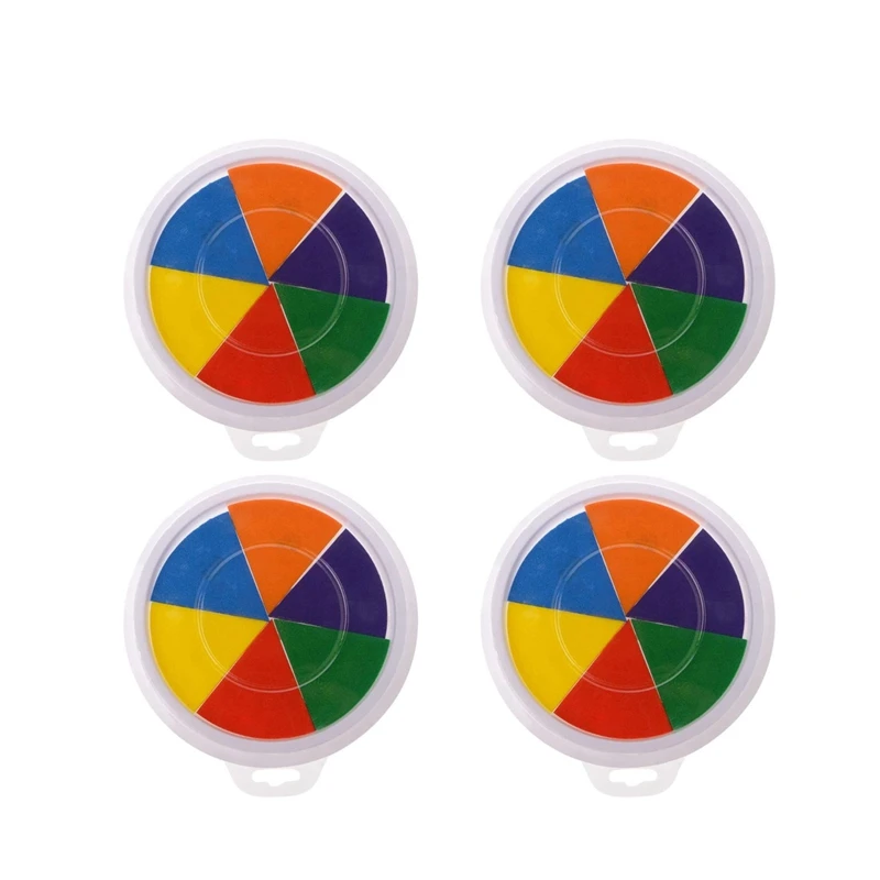 

4 PCS Craft Ink Pads Washable Paints Stamp Pads 6 Colors Stamps Partner for Kids Scrapbooking Cards DIY Craft