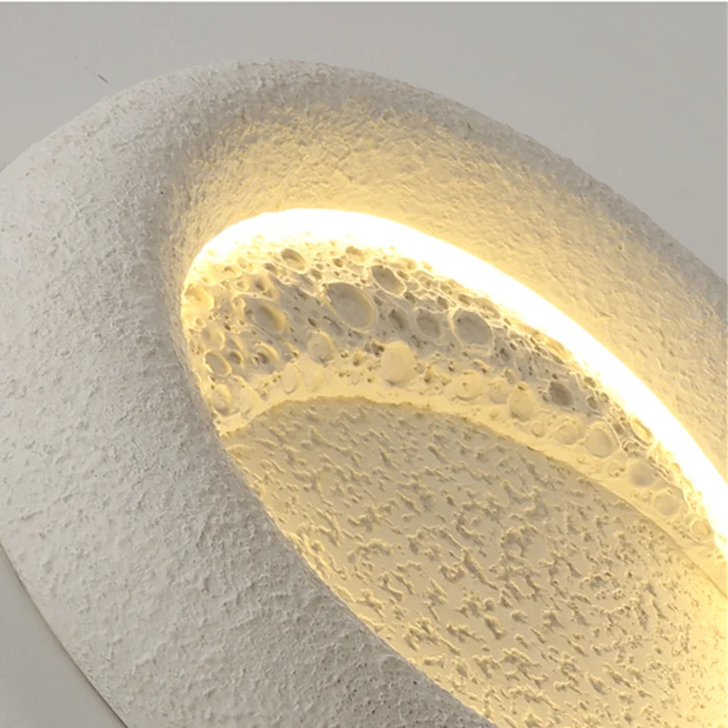 Потолочный светильник в виде Луны креативное освещение wabi sabi кремовый Бриз