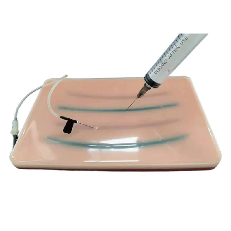 

1PC Venipuncture IV Injection Training Pad Silicone Human Skin Suture Training Model