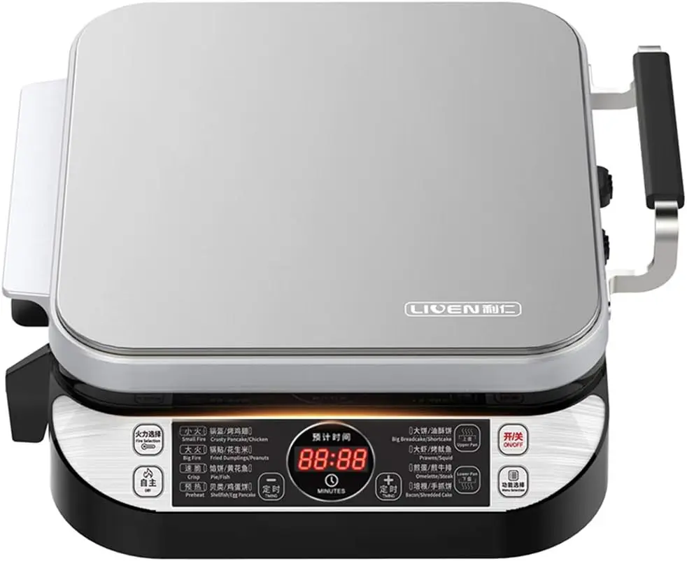 

Electric Baking Pan LR-FD431 Skillet Griddle, US DuPont Non-Stick Coating,Removable Upper and Lower Grill Pan, Easy to Clean,Ele