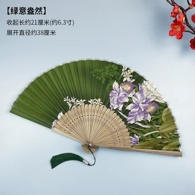 Японский стиль античный классический складной веер японский крафт цветение