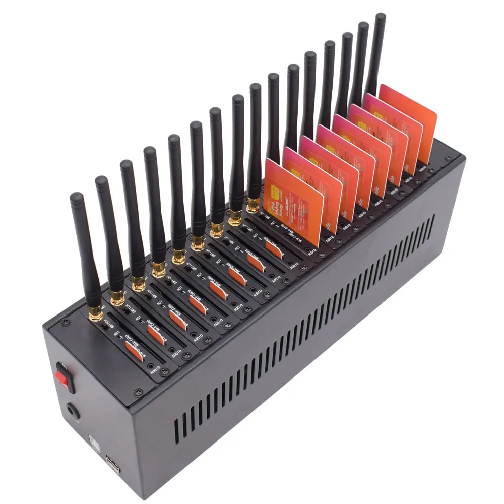 

YX Multi Sim GSM USB Modem Hub 16 Sim Card Slots With Free SMS Software Change IMEI Bulk SMS GSM Modem Pool 16 Port