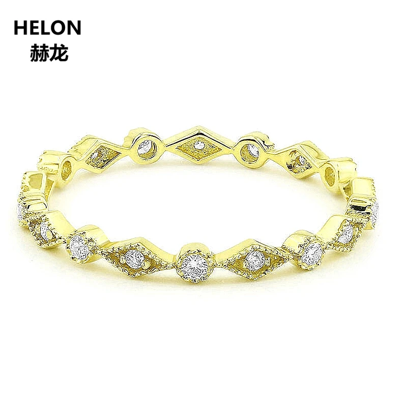 

14k Solid Yellow Gold Natural Diamonds Engagement Women Ring Wedding Anniversary Band Fine Jewelry