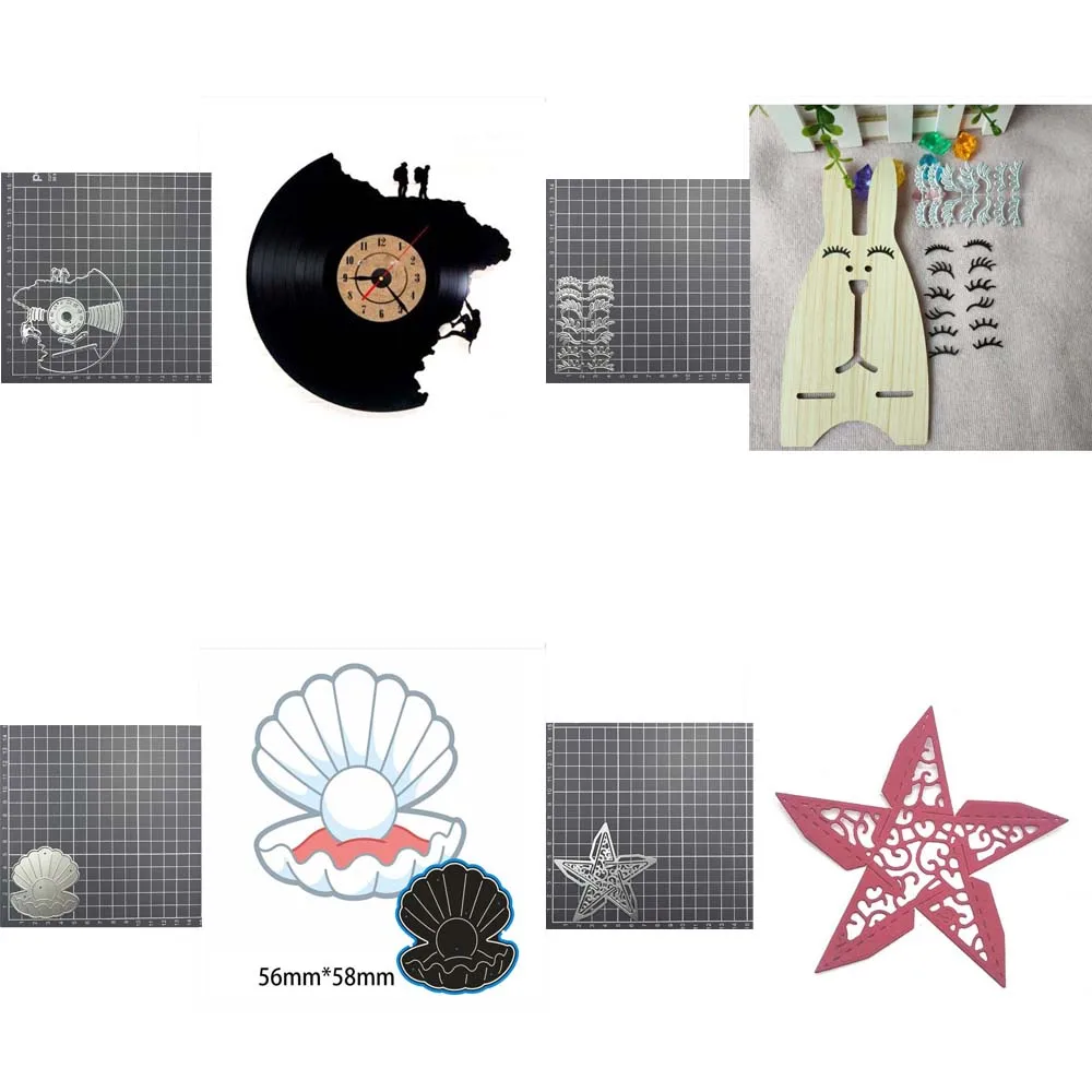 DIY Металлические Высеченные Звезды Почерк Ресницы Часы Скрапбукинг