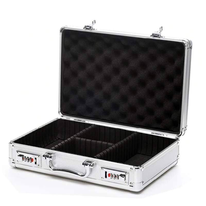 

Aluminum Toolbox Password Display Case Instrument Suitcase Receipt Bag and Partition Receipt Tool Storage