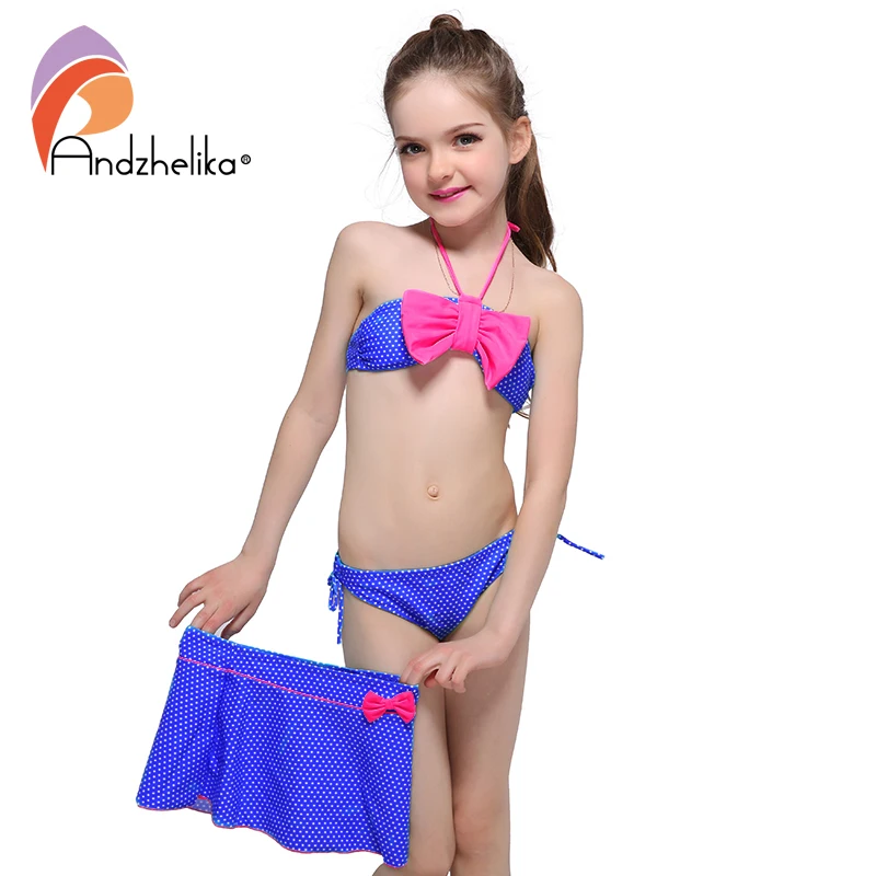 

Andzhelika Children's Swimwear 2022 New Dress Girls Bikini Cute Dot Bow tie Swimsuit Child Bikini Set Swim Suit For Girl