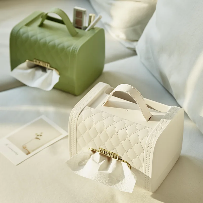 

Modern Tissue Box Cover Multifunctional Remote Control Stationery Napkin Holder Facial Tissue Dispenser Desk Organizer Home
