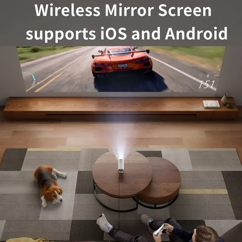 Фото 2025 Новый умный мини-проектор для улицы V16 + Android13.0 Dual WiFi BT5.2 1080P Ultra-HD Портативный проектор для домашнего кинотеатра Micro-PTZ №5