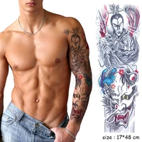 full arm waterproof temporary tattoo sticker myth erlang god prajna dragon fake tatoo flash tatto body art for man woman