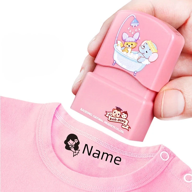 Индивидуальный штамп с именем для ребенка детская одежда учеников милая