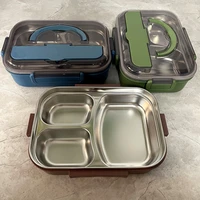 stainless steel office lunch box insulated large capacity student portable cutlery box