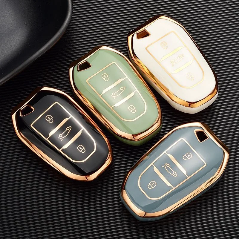 

New TPU Car Remote Key Case Cover Shell For Peugeot 308 408 508 2008 3008 4008 5008 Citroen C4 C4L C6 C3-XR Picasso DS3 DS4 DS5