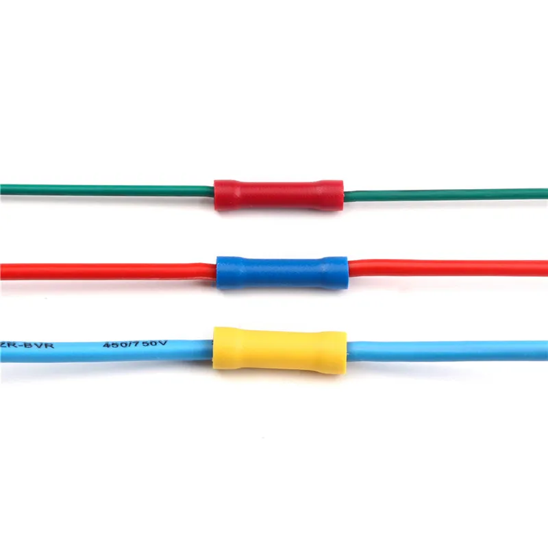 500/200/50 шт. прямые стыковые клеммы обжимные изолированные соединители медная