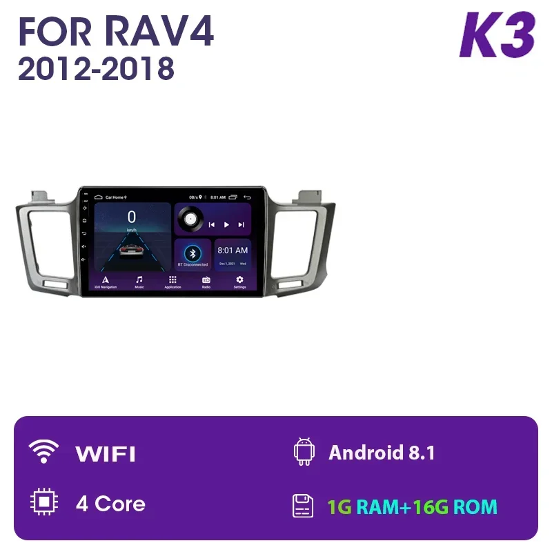 

Автомагнитола JMCQ на Android 11, мультимедийный видеоплеер с GPS-навигацией для Toyota RAV4 RAV 4 2012-2018, головное устройство 2din Carplay