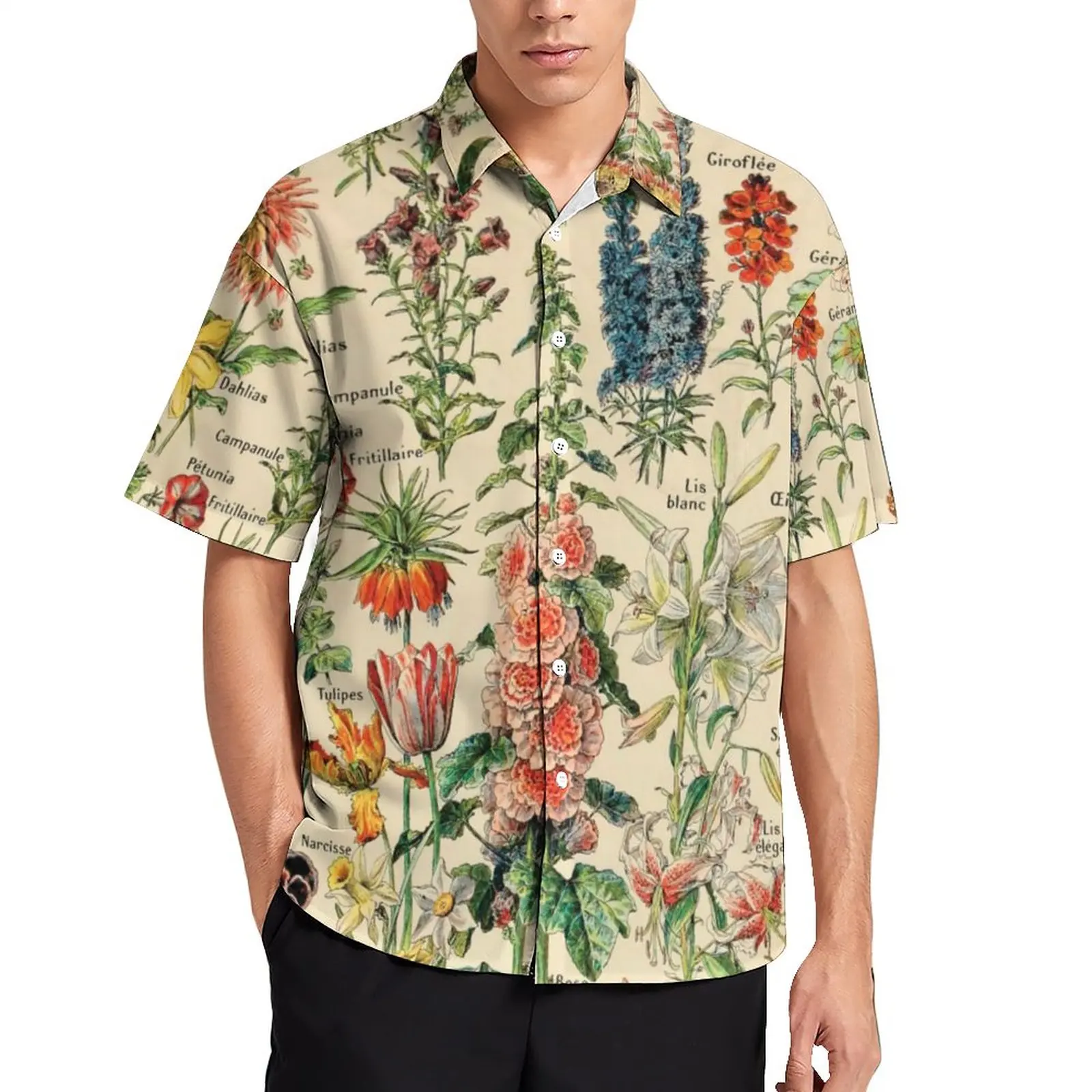 

Retro Floral Print Shirt Male Vintage Flowers Casual Shirts Hawaii Graphic Blouses Short Sleeve Fashion Oversize Gift Idea