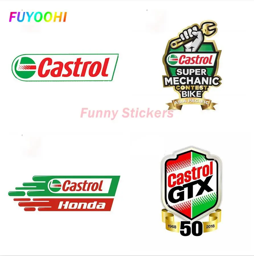 

FUYOOHI Play Stickers Car Styling Creative Car Sticker Waterproof Castrol Huile Racing Autocollants Auto Moto JDM Vinyl Decal