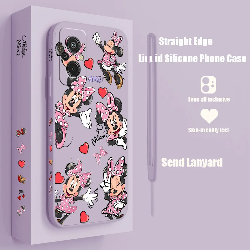 

Minnie Mickey Fashion Trends For Xiaomi Redmi K50G K40S 11 10C 10X 9T 9AT 9A 9C 8A 7 6A 5A A1 Liquid Left Rope Phone Case