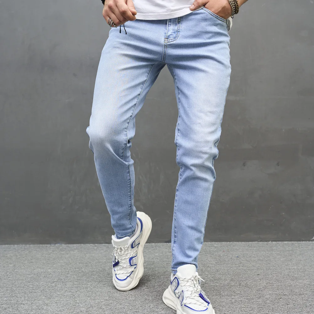 

New Men's Jeans Small Foot Tight Cotton Elastic Men's Jeans Men's Jeans