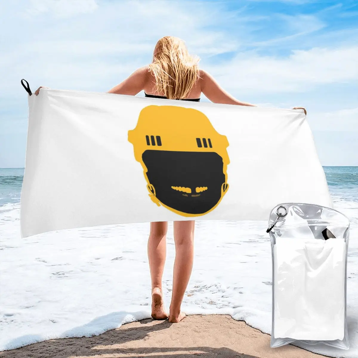 

Spitin Chiclets Poly Cotton Bath Towel Kitchen Towel Quick Dry Towel Minimalist All-match Super Absorbent Art Design Non-fading