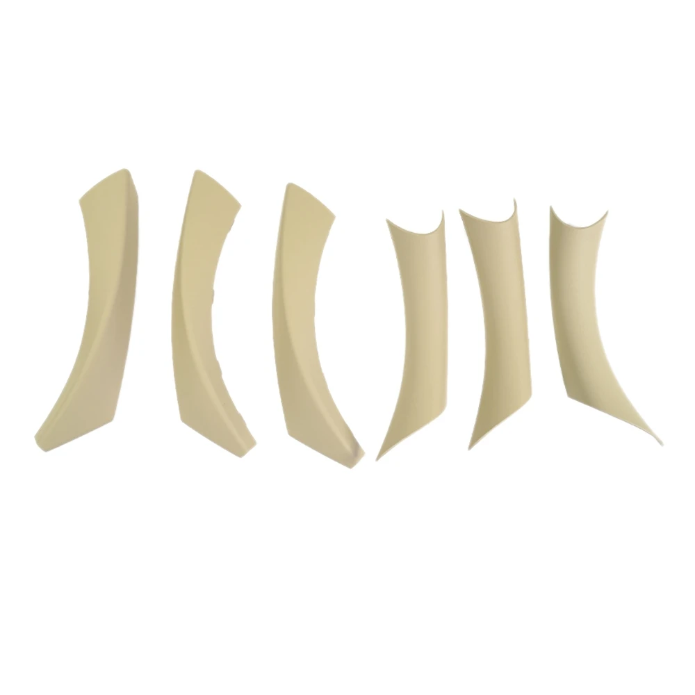 6 шт. бежевая внутренняя дверная ручка автомобиля накладка панели для 3 серии E90 E91