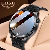 lige smart watch with nfc access control full touch screen can answer calls mens smart watchbox bluetooth calling smartwatch