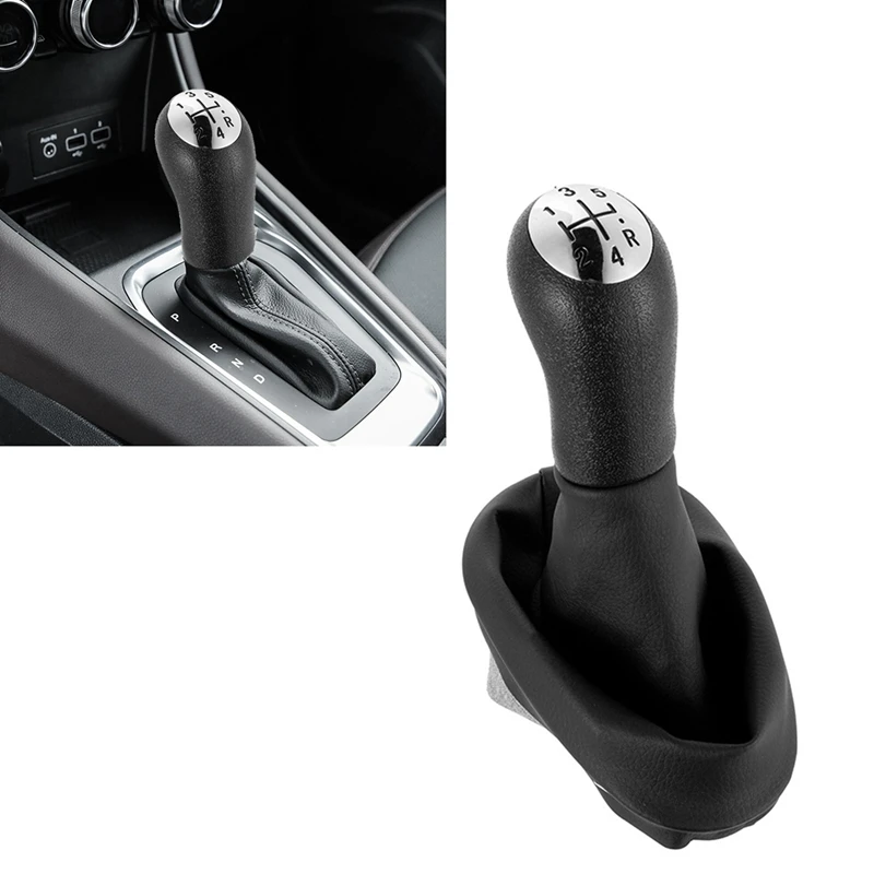 5 Speed Maunal Car Gear Shift Knob Lever With Boot Cover For Renault Clio 2 3 II Megane Scenic Kangoo