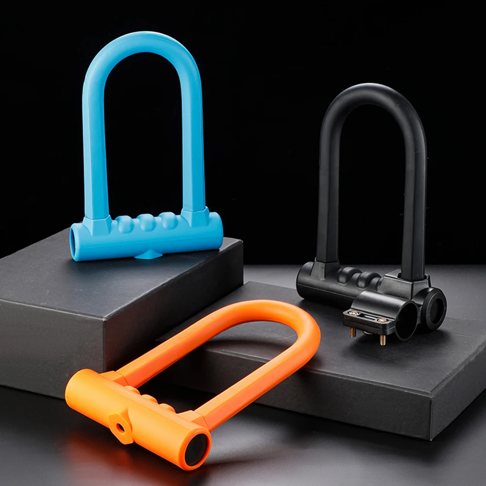 

Портативный безопасный замок, универсальный безопасный замок из легированной стали и силикона, с защитой от кражи, нержавеющий, для мотоциклов, скутеров, велосипедов, горных велосипедов