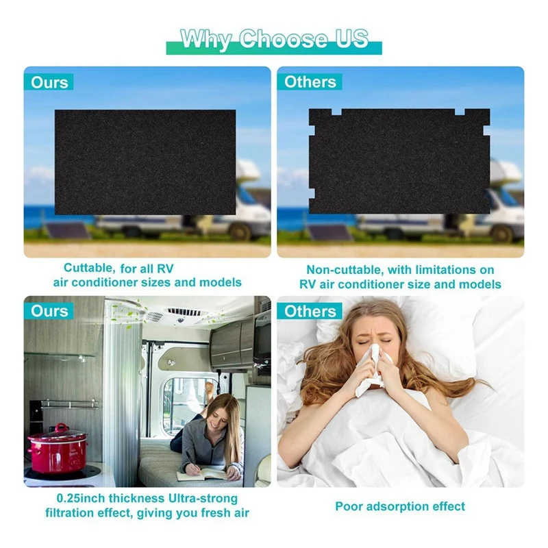 Замена фильтров RV A/C сменные фильтры для кондиционера 16X40 Nches можно разрезать