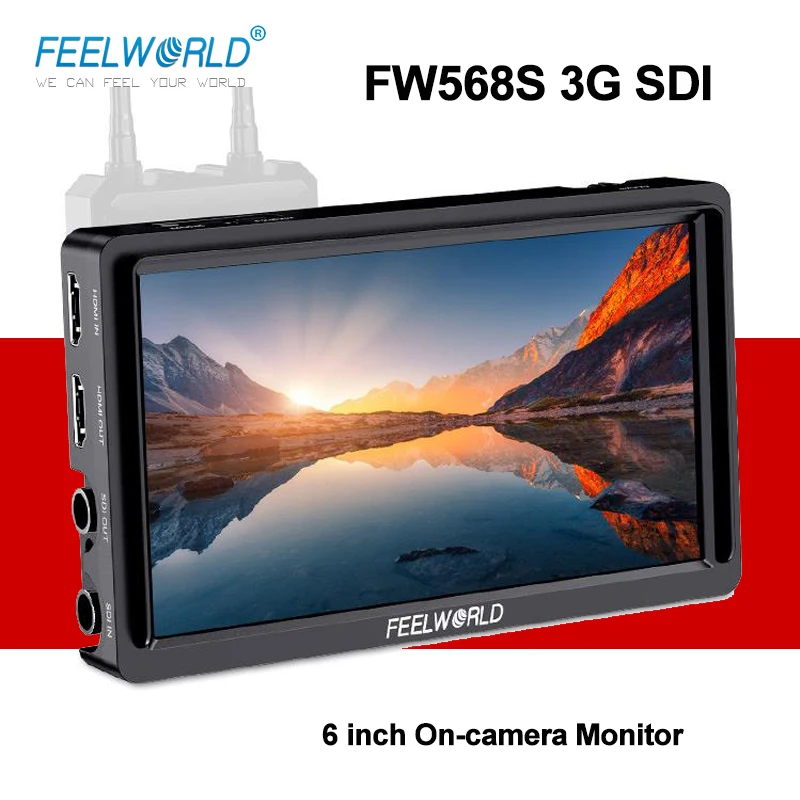 

FEELWORLD FW568S Filed Monitor 6 inch On-camera Monitor for Camera 3G SDI 4K-HDMI Input Output Full HD 1920X1080 IPS Panel