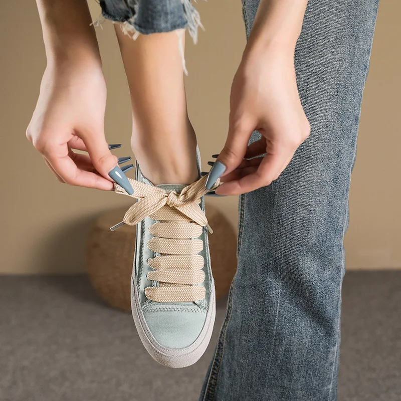 2023 New Satin Shoes Flat Sneakers Women's Commuter Shoes Flat Shoes Casual and Comfortable Soft Bottom White Shoes Women Tennis