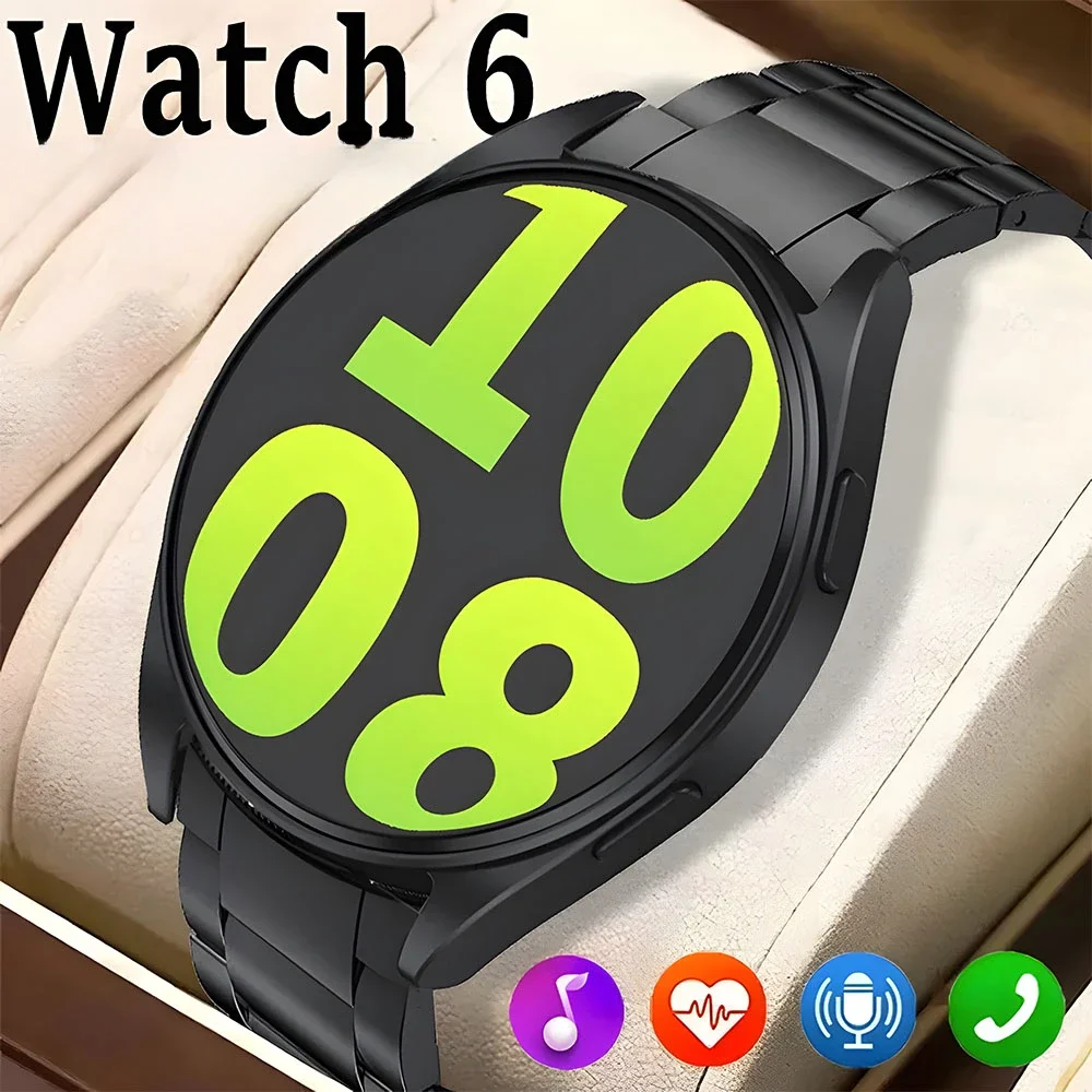 

Новинка 2023, модные часы для Samsung Galaxy Watch 6, Bluetooth-вызов, 1,5 дюйма, Смарт-часы, мужские Смарт-часы с тонометром для Android