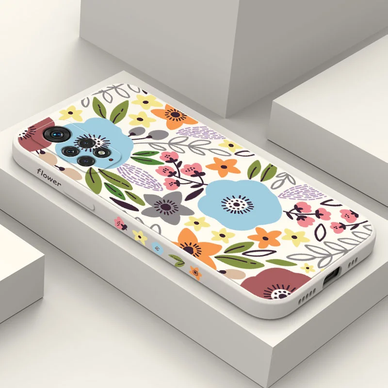 

Color Block Pattern Phone Case For Xiaomi Redmi Note 12 11 11S 10 10T 10S 9 9S 8 7 Pro Plus 4G 5G Liquid Silicone Cover