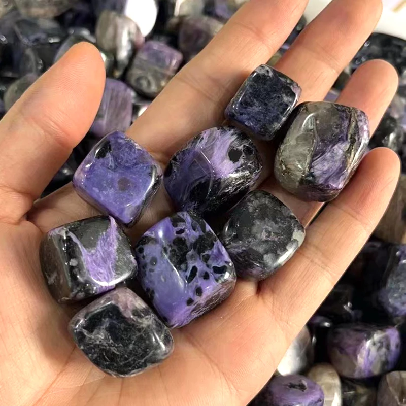 

Natural Charoite Crystal polished stone healing crystal purple gemstone tumbled stone As Gift