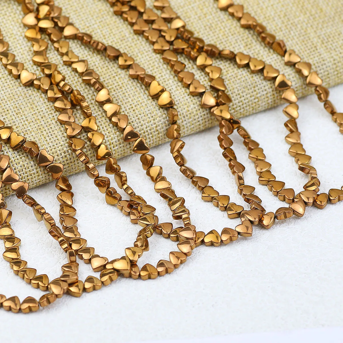 6 мм изогнутый персик сердце античный медный цвет гематит камень свободные