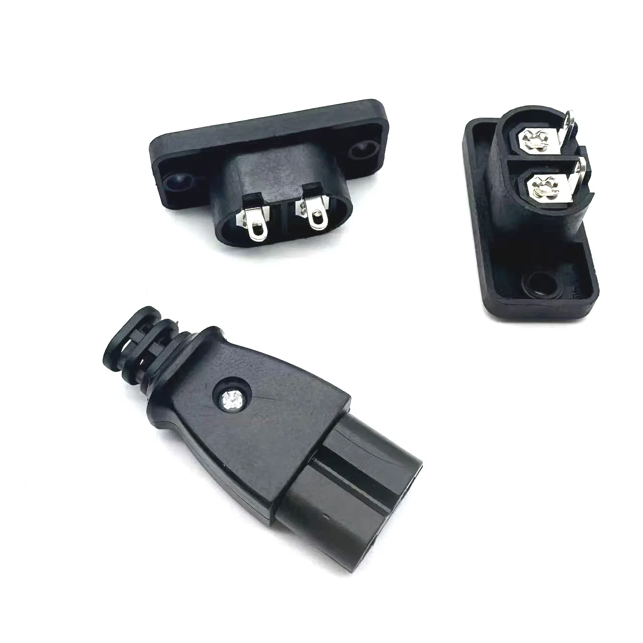 50pcs C8 male socket C7 female plug embedded electrical AC 2.5 A 5A 250 v