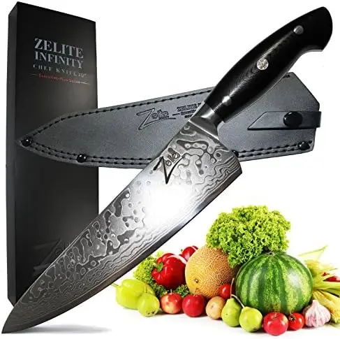 

Knife Kitchen, 6 Inch Chef Knife, Chopping Knife, Kitchen Utility Knife - Japanese AUS-10 Super Steel 45-Layer Damascus Knife -